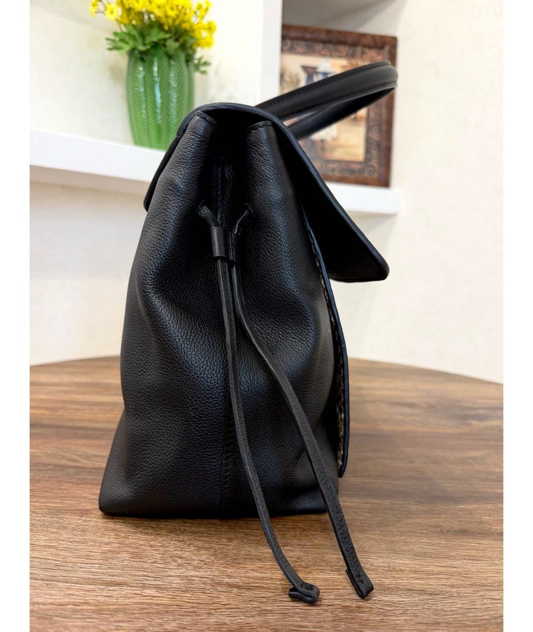 LOUIS VUITTON Черная сумка тоут из экзотической кожи, фото 6