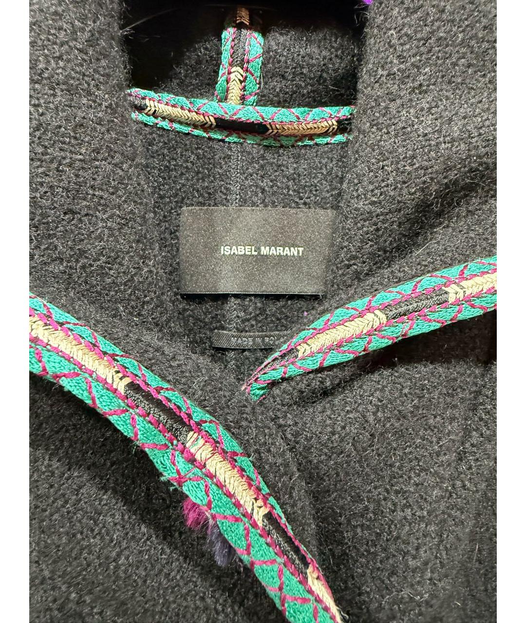 ISABEL MARANT Черное шерстяное пальто, фото 5
