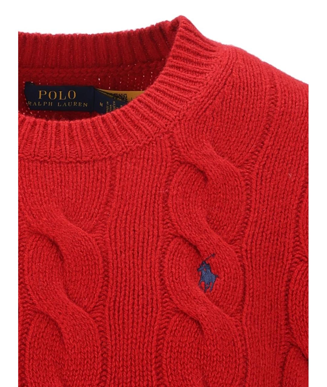 POLO RALPH LAUREN Красный шерстяной джемпер / свитер, фото 3