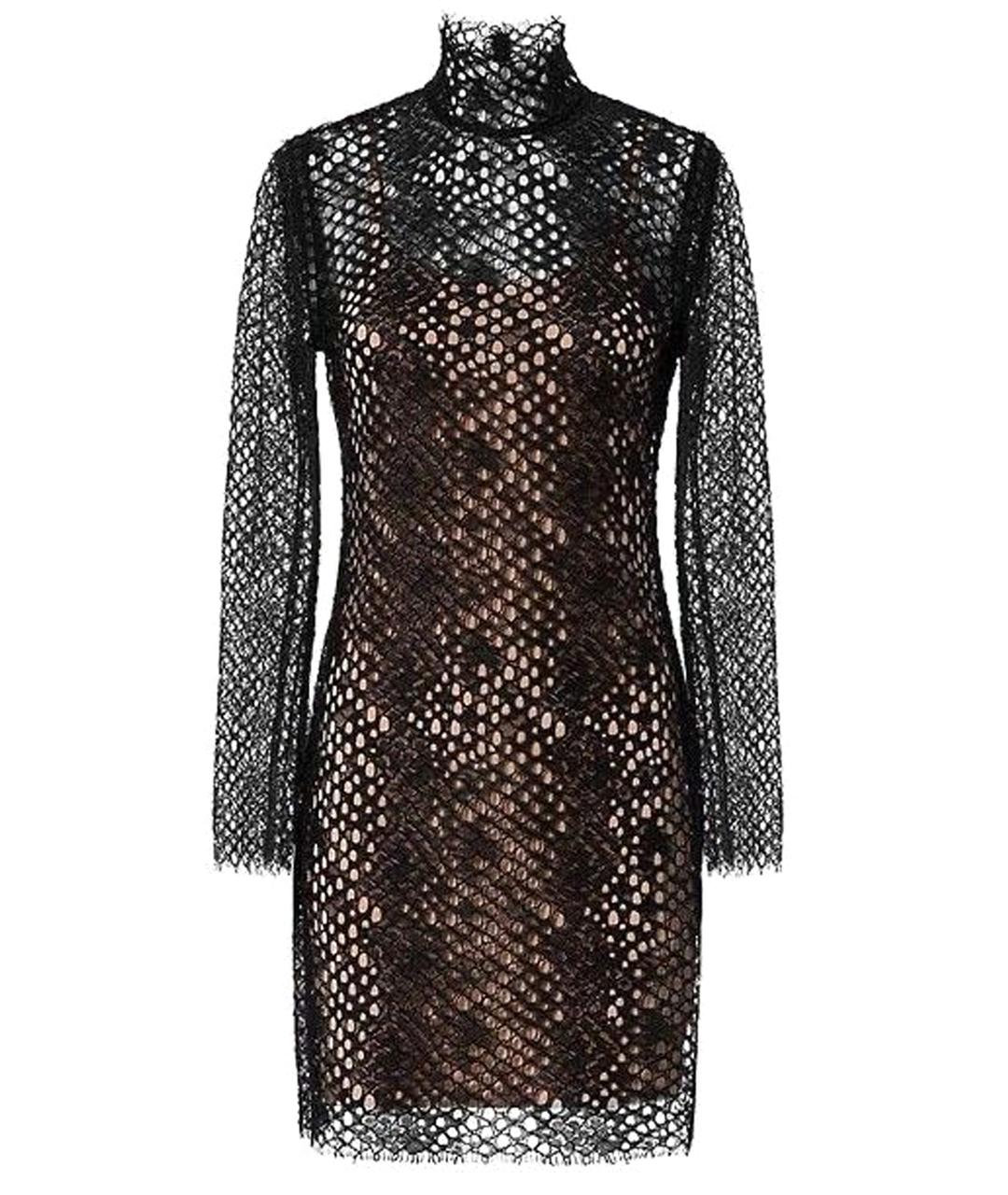 ALEXANDER WANG Черное хлопко-эластановое коктейльное платье, фото 1