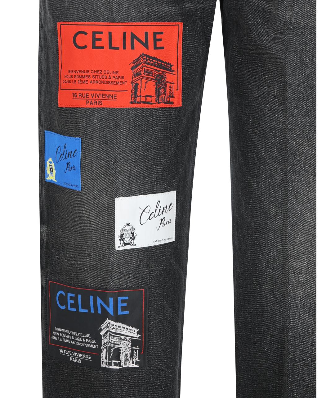 CELINE Мульти хлопковые прямые джинсы, фото 3