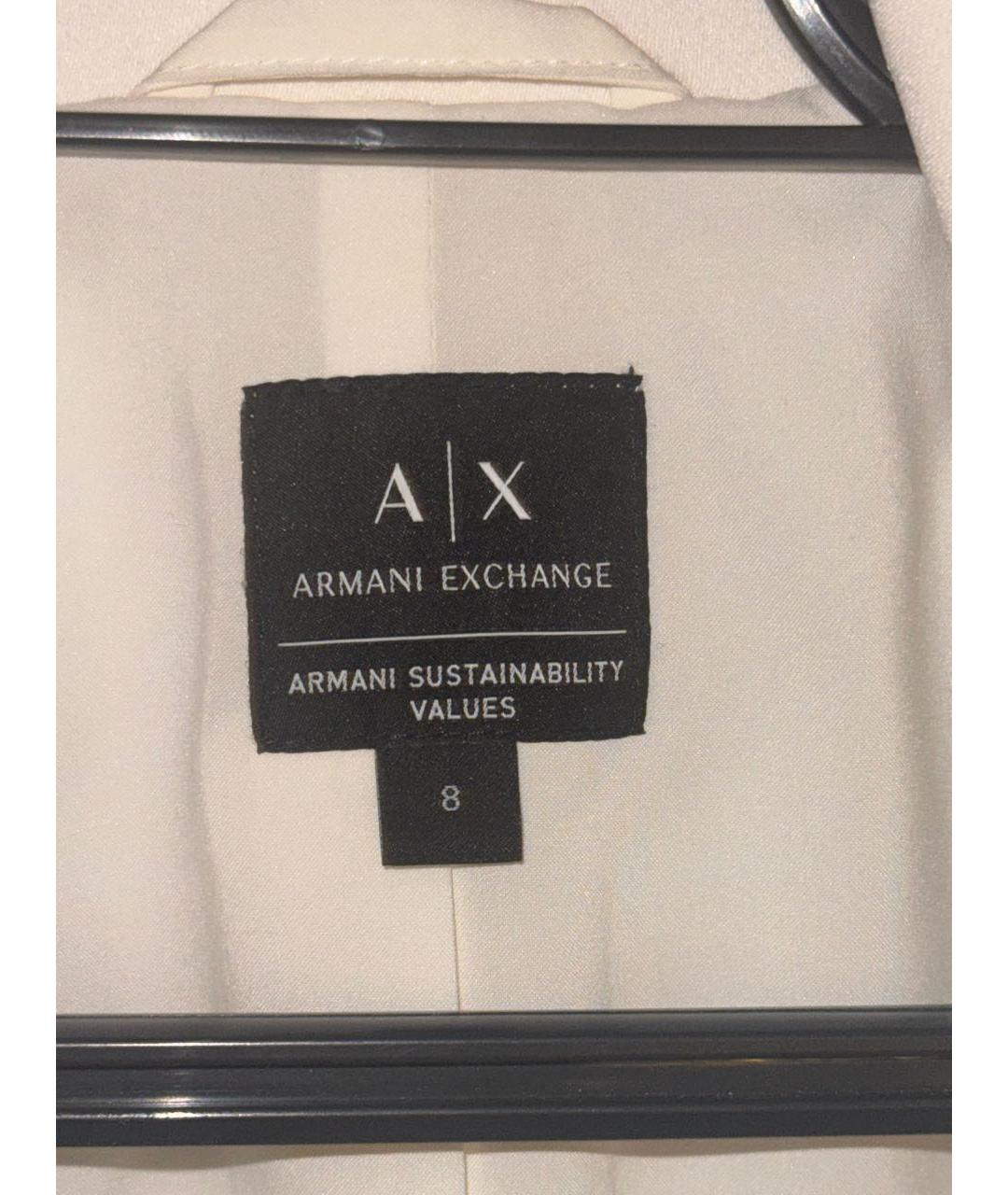 ARMANI EXCHANGE Белый хлопковый жакет/пиджак, фото 3