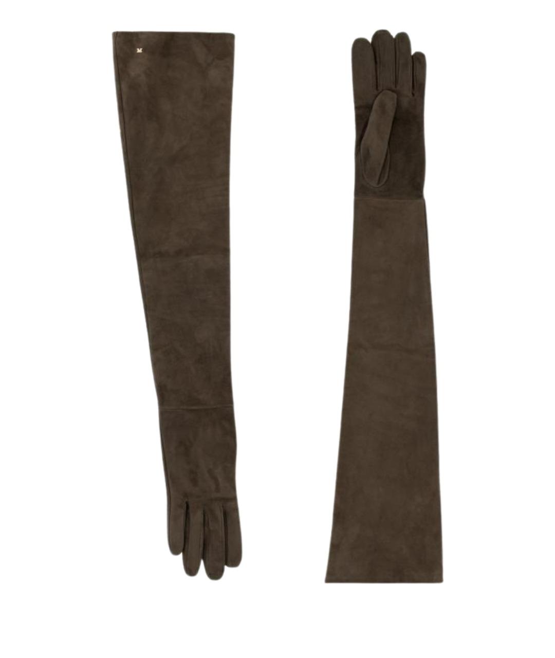 MAX MARA Коричневые перчатки, фото 1