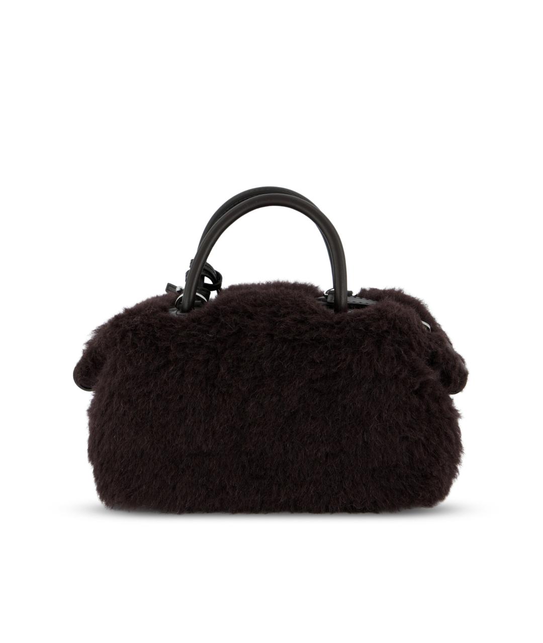 MAX MARA Коричневая шерстяная сумка тоут, фото 2