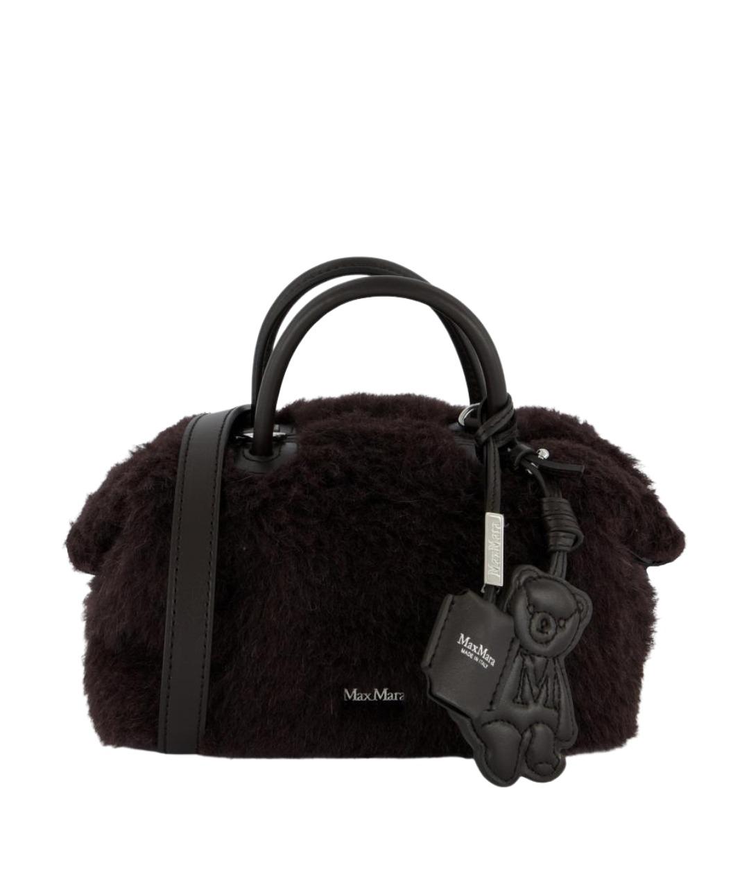 MAX MARA Коричневая шерстяная сумка тоут, фото 1