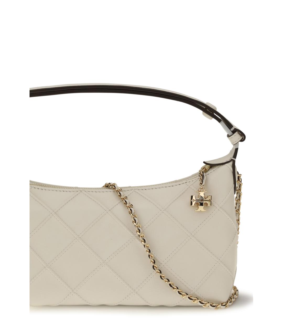 TORY BURCH Бежевая кожаная сумка через плечо, фото 4