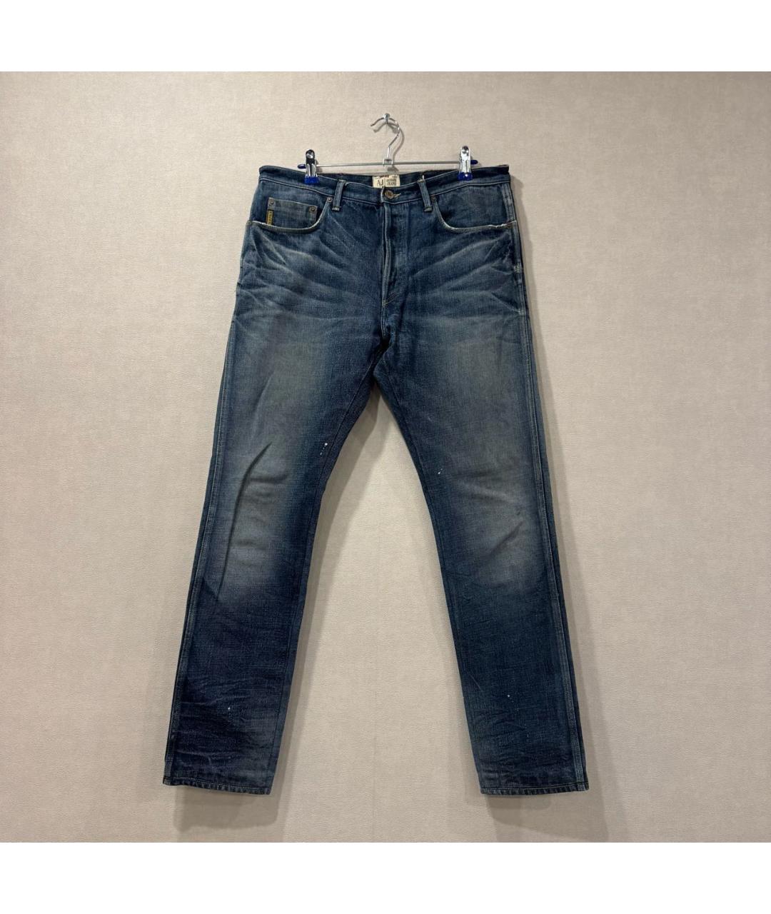 ARMANI JEANS Темно-синие хлопковые джинсы скинни, фото 8