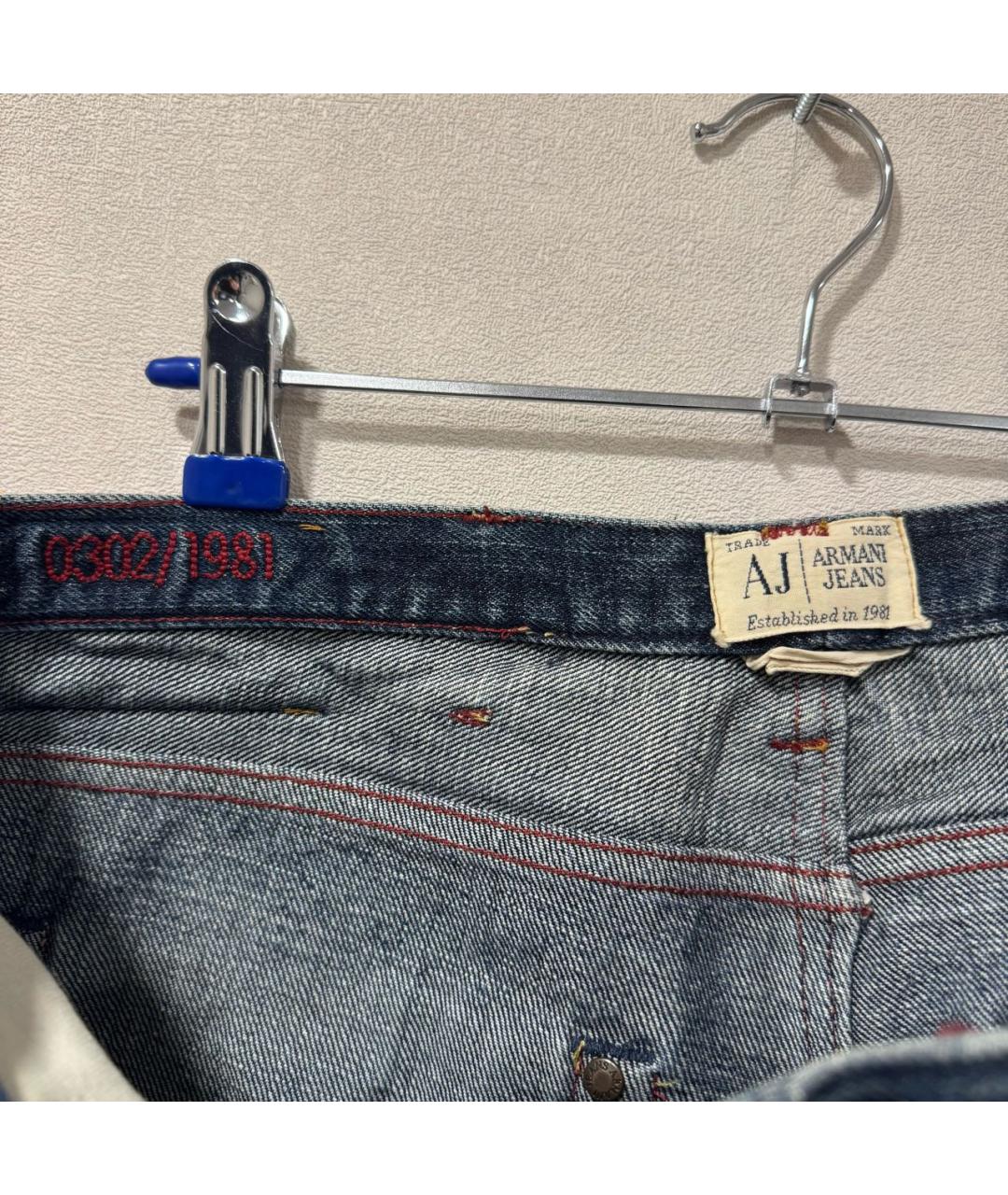 ARMANI JEANS Темно-синие хлопковые джинсы скинни, фото 4