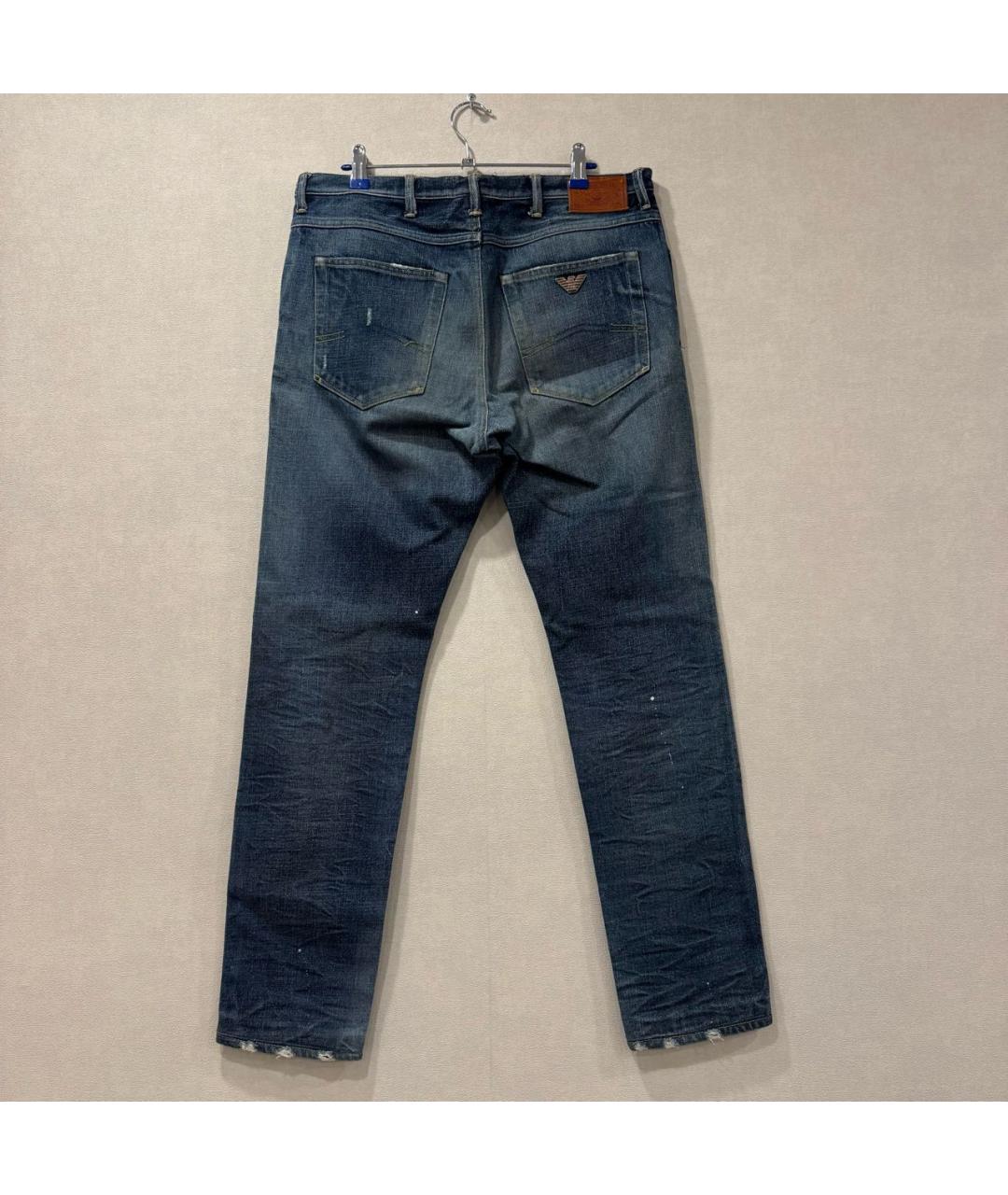 ARMANI JEANS Темно-синие хлопковые джинсы скинни, фото 2