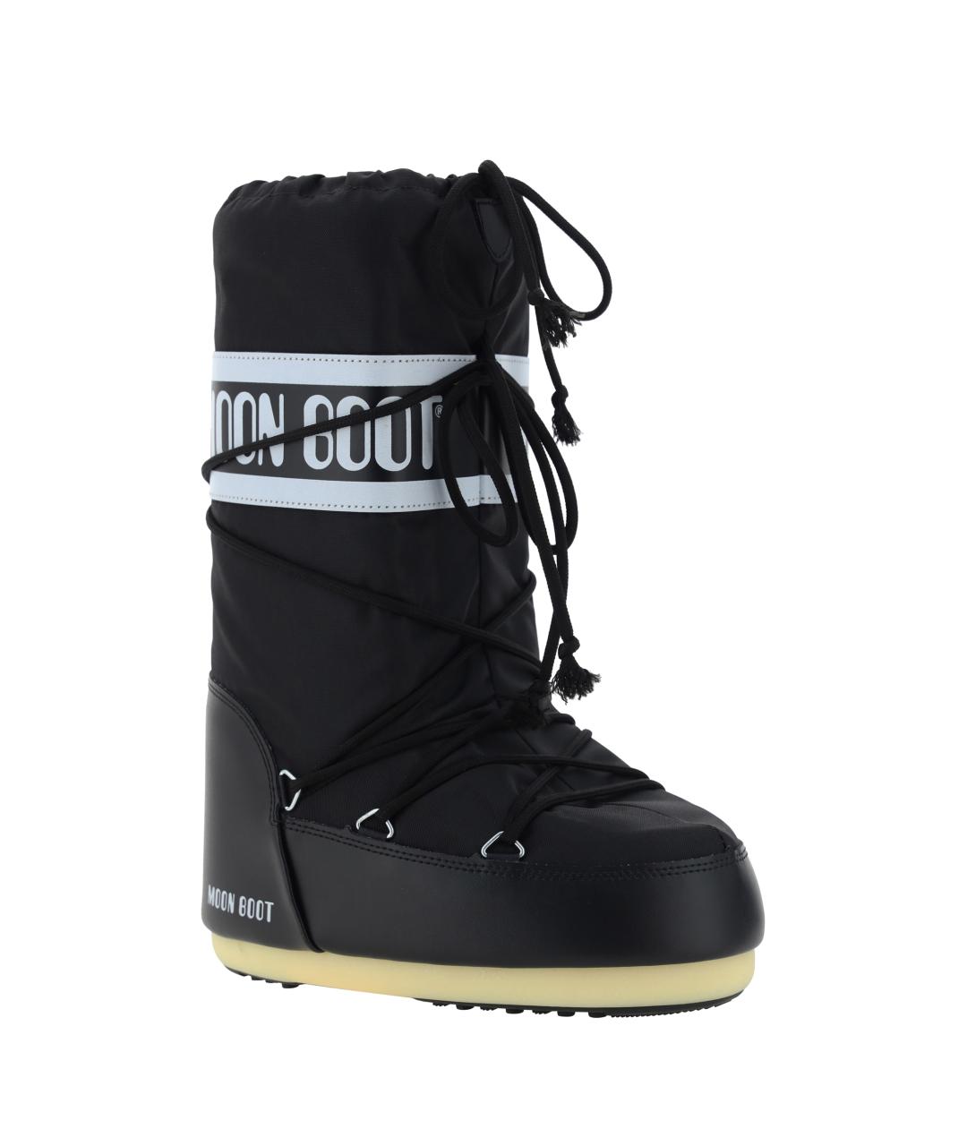 MOON BOOT Черные синтетические высокие ботинки, фото 2