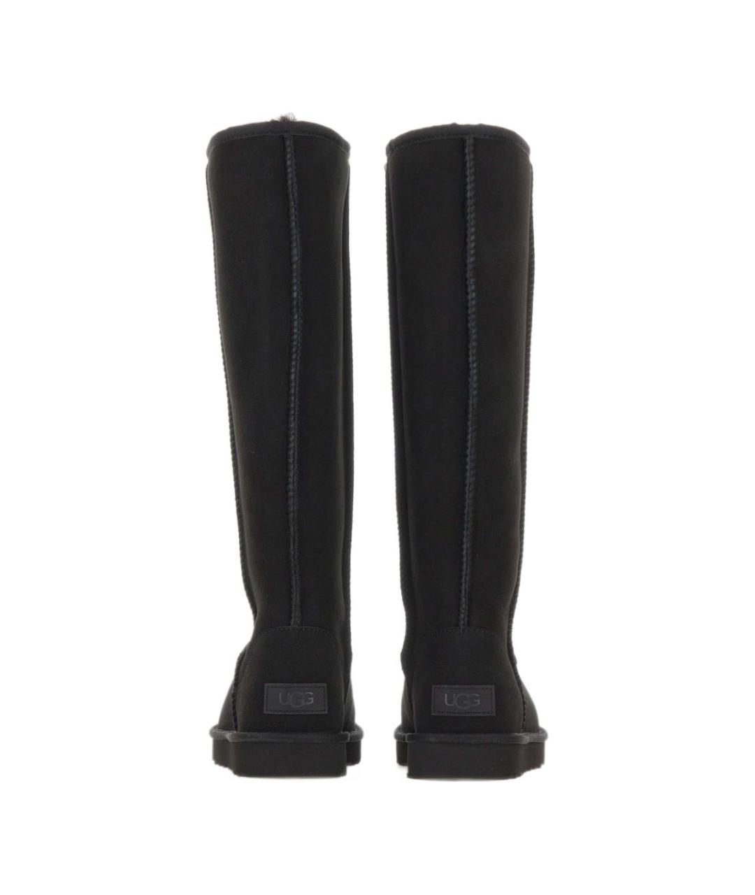 UGG Черные нубуковые сапоги, фото 5
