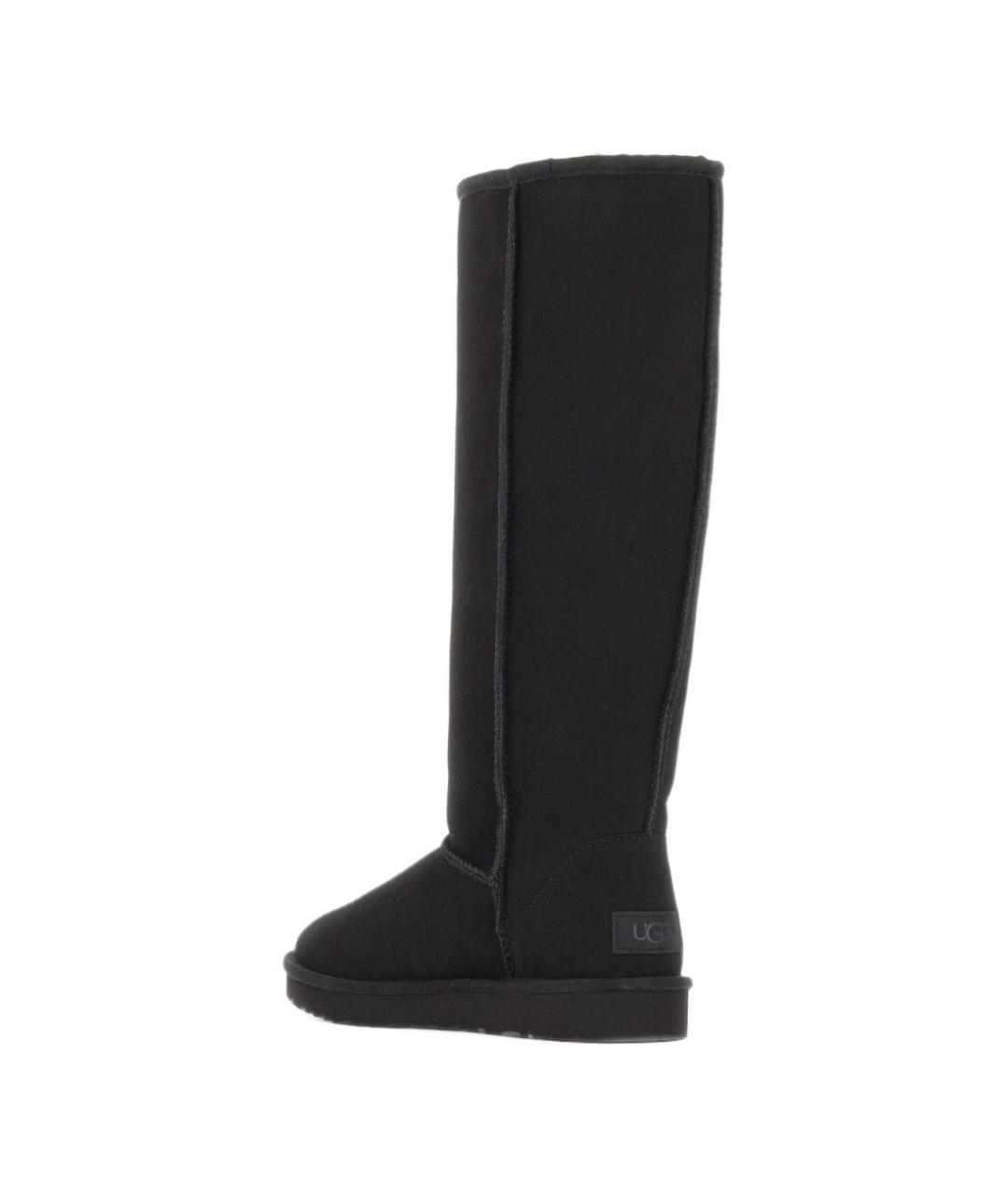 UGG Черные нубуковые сапоги, фото 4