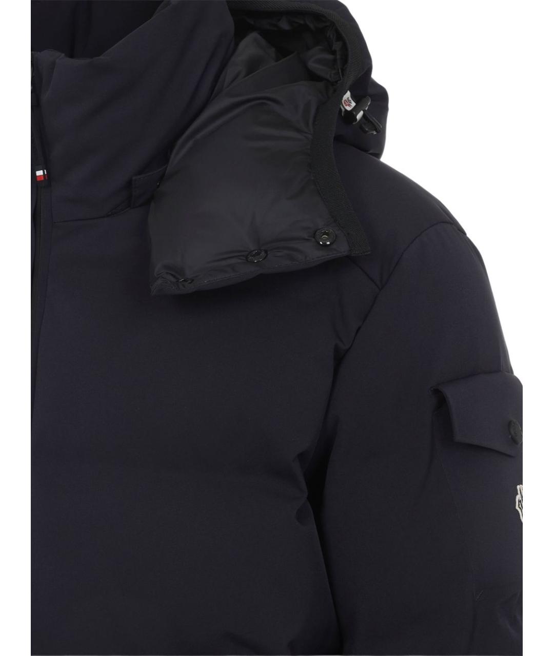 MONCLER GRENOBLE Темно-синий полиэстеровый пуховик, фото 4