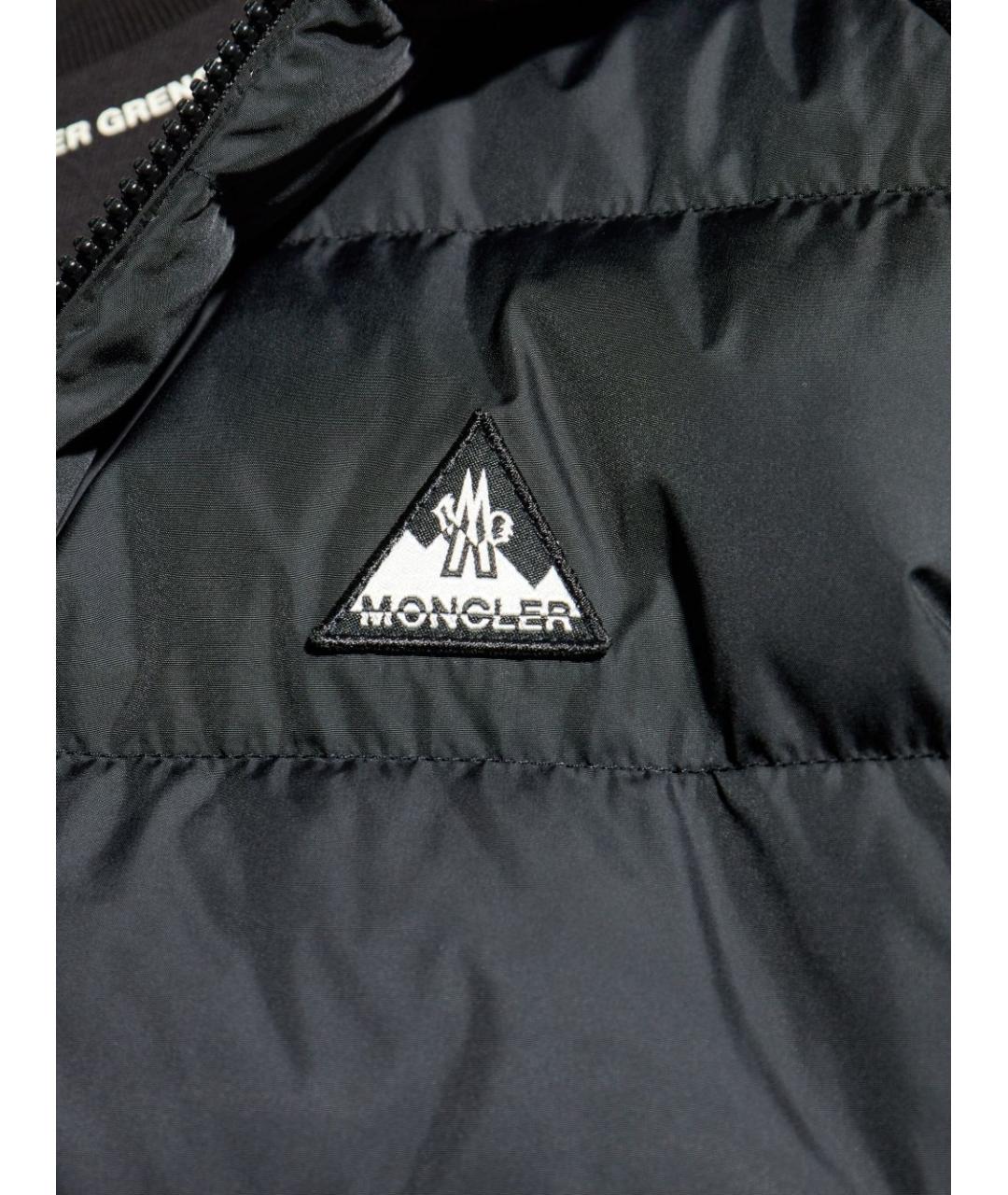 MONCLER GRENOBLE Черный полиэстеровый кардиган, фото 2