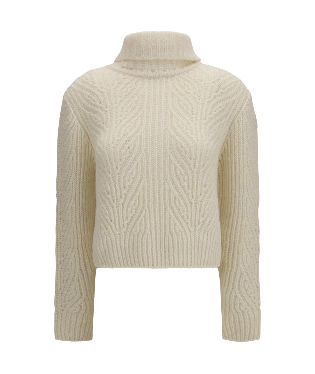 MONCLER Бежевый шерстяной джемпер / свитер, фото 1