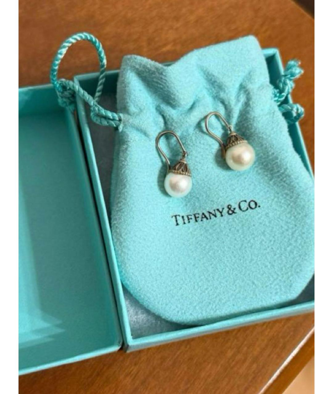 TIFFANY&CO Серые серебряные серьги, фото 4