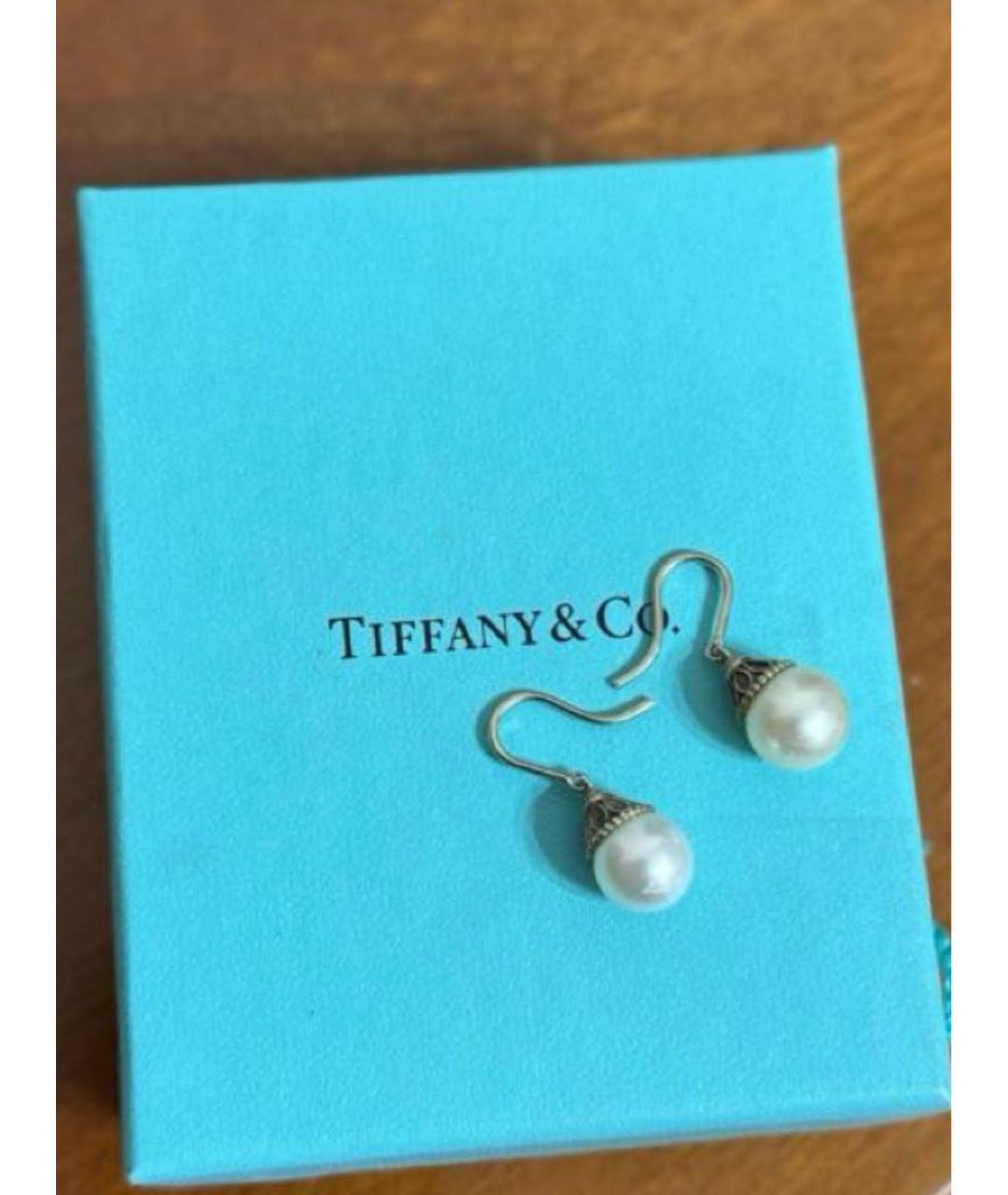 TIFFANY&CO Серые серебряные серьги, фото 2