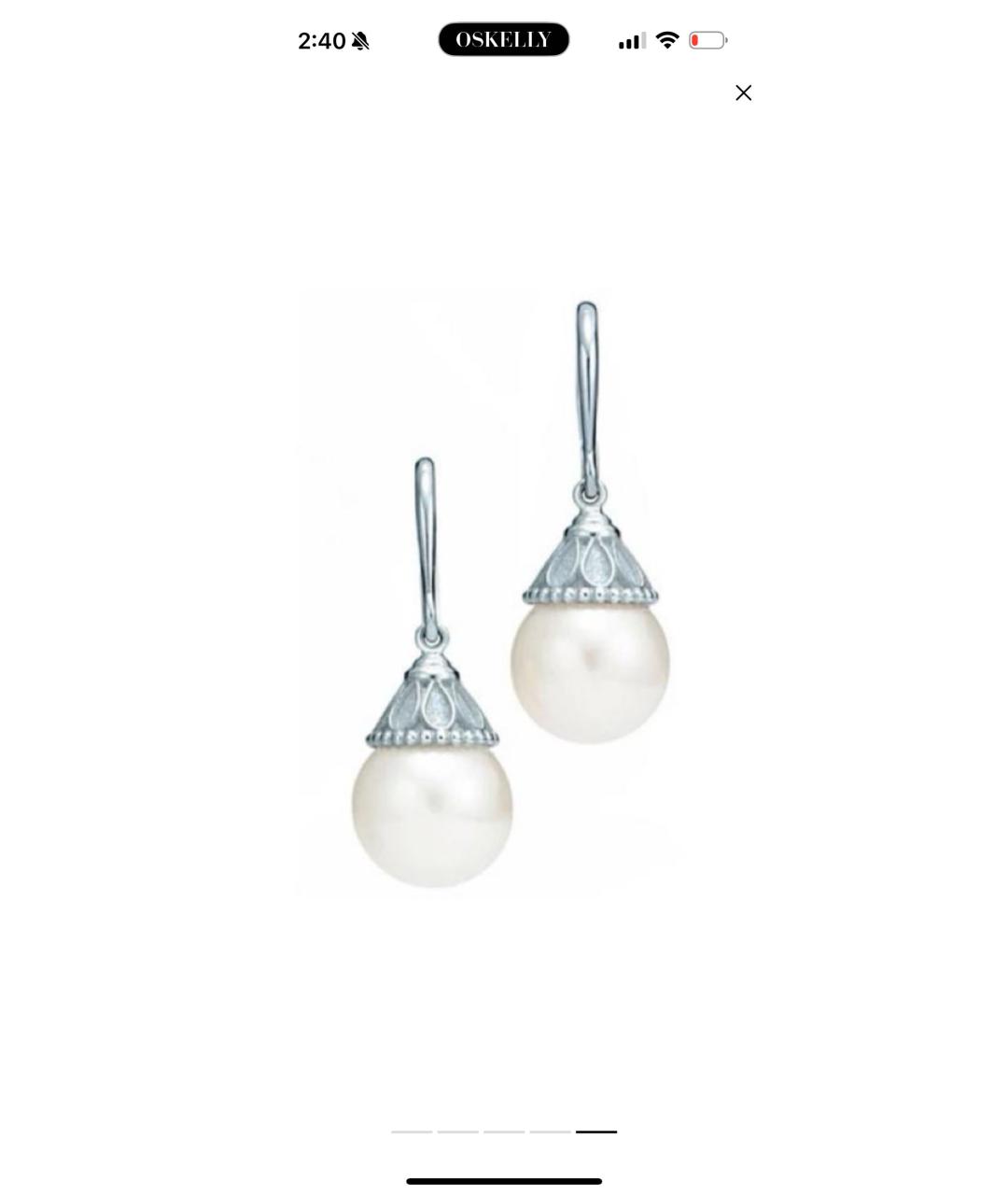 TIFFANY&CO Серые серебряные серьги, фото 5