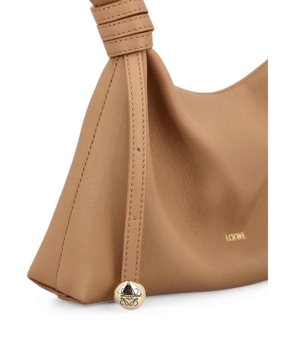 LOEWE Коричневая кожаная сумка через плечо, фото 4