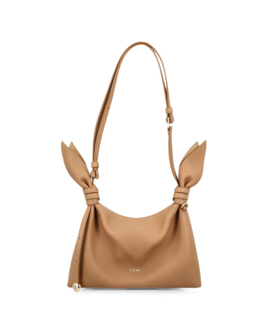 LOEWE Коричневая кожаная сумка через плечо, фото 5