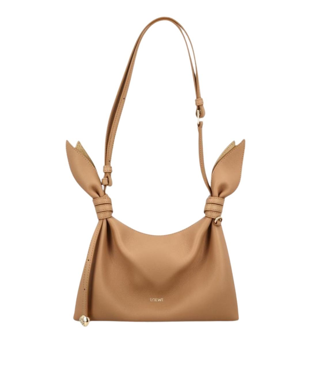 LOEWE Коричневая кожаная сумка через плечо, фото 1