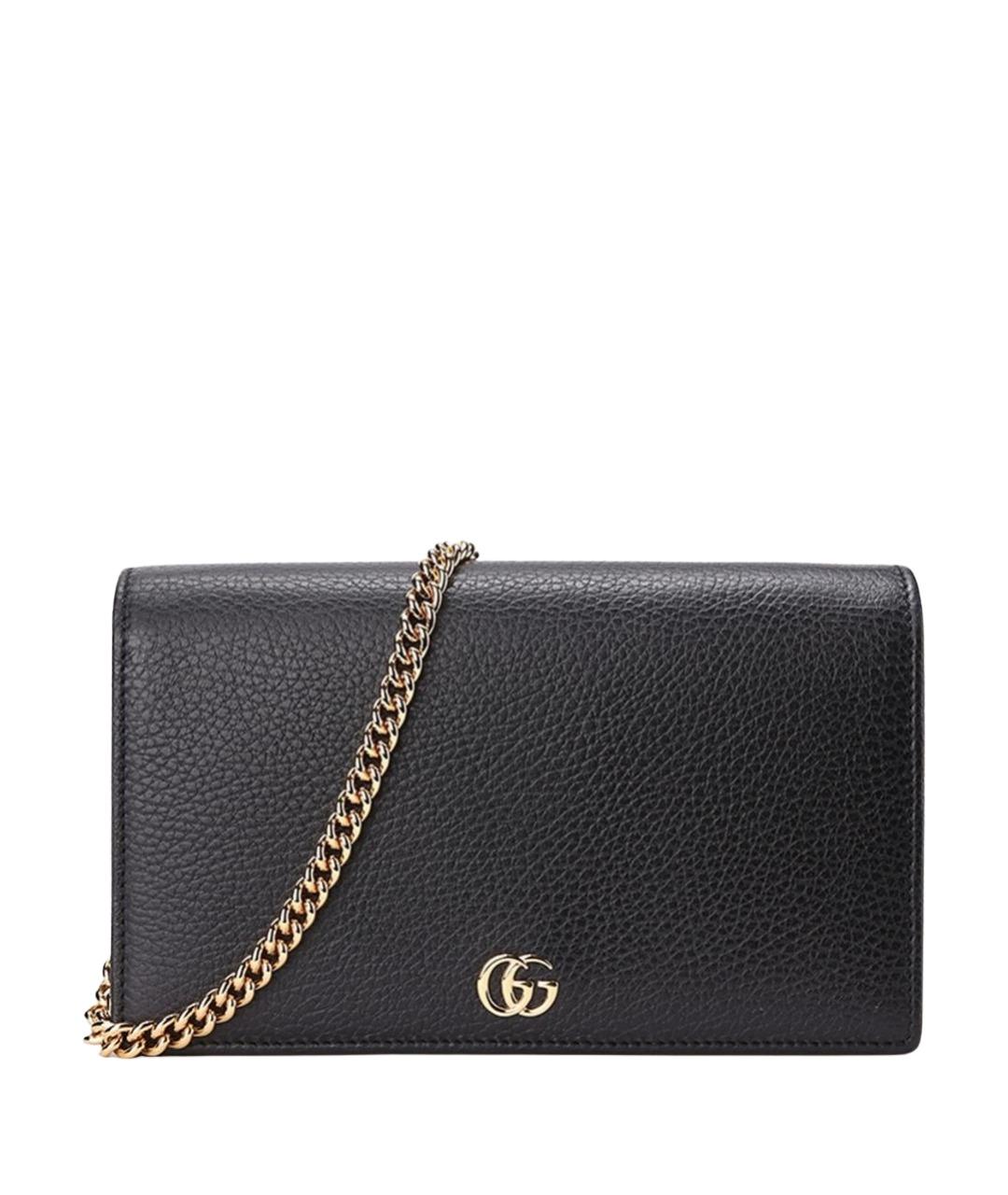 GUCCI Черная кожаная сумка через плечо, фото 1