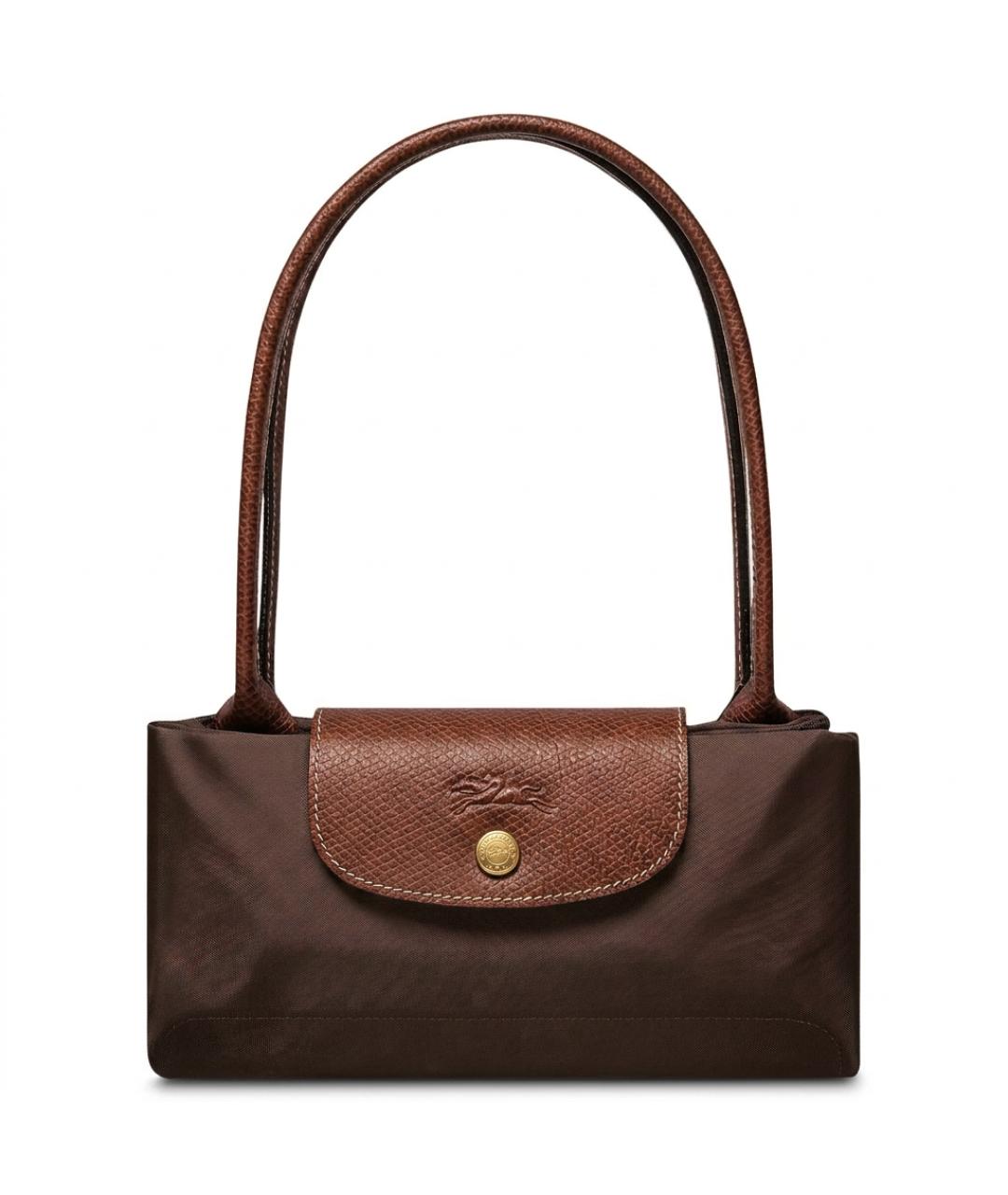 LONGCHAMP Коричневая тканевая сумка через плечо, фото 5