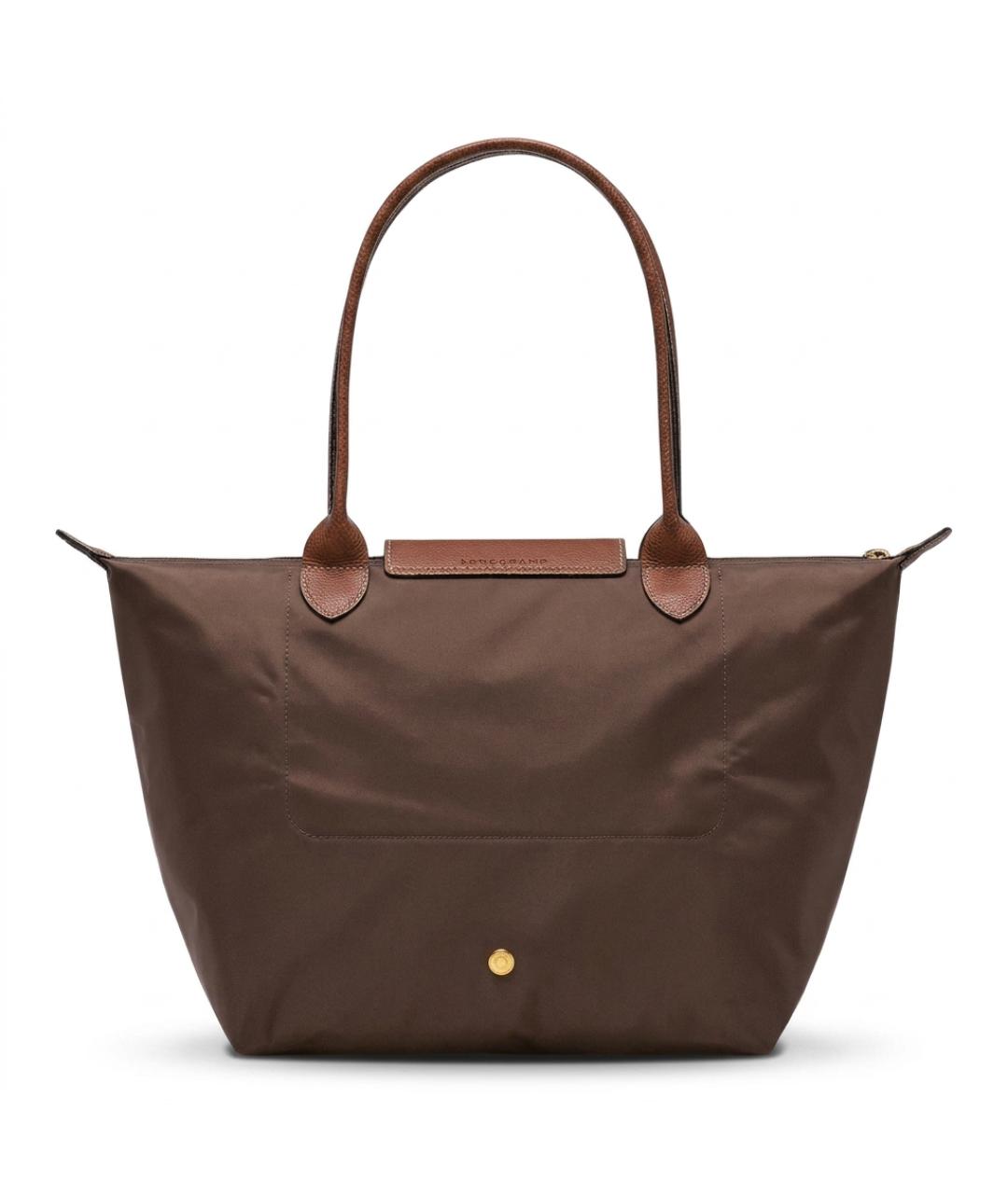 LONGCHAMP Коричневая тканевая сумка через плечо, фото 3