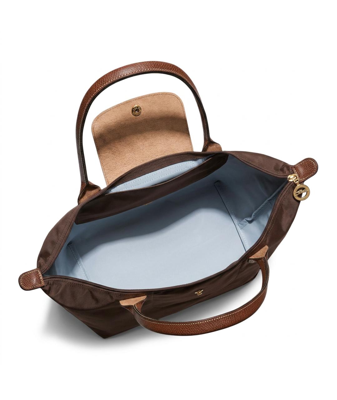 LONGCHAMP Коричневая тканевая сумка через плечо, фото 4