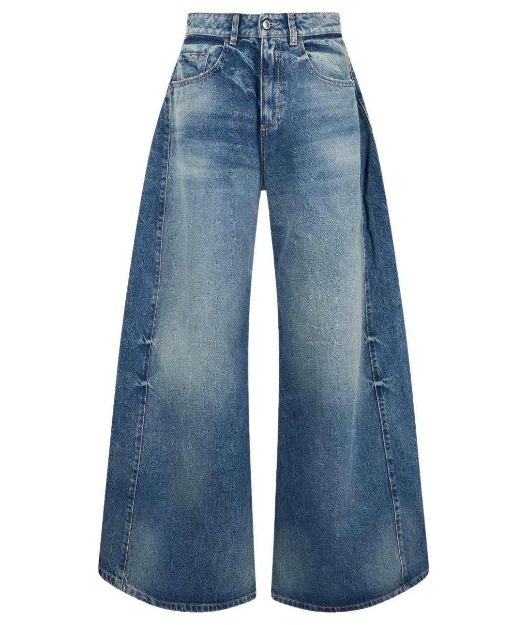 ICON DENIM Синие хлопковые джинсы клеш, фото 1
