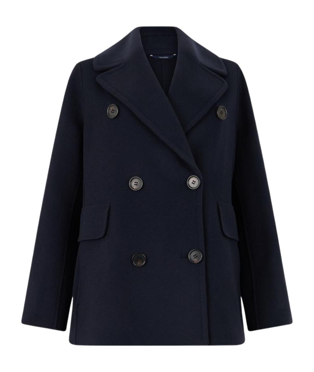 'S MAX MARA Синее шерстяное пальто, фото 1