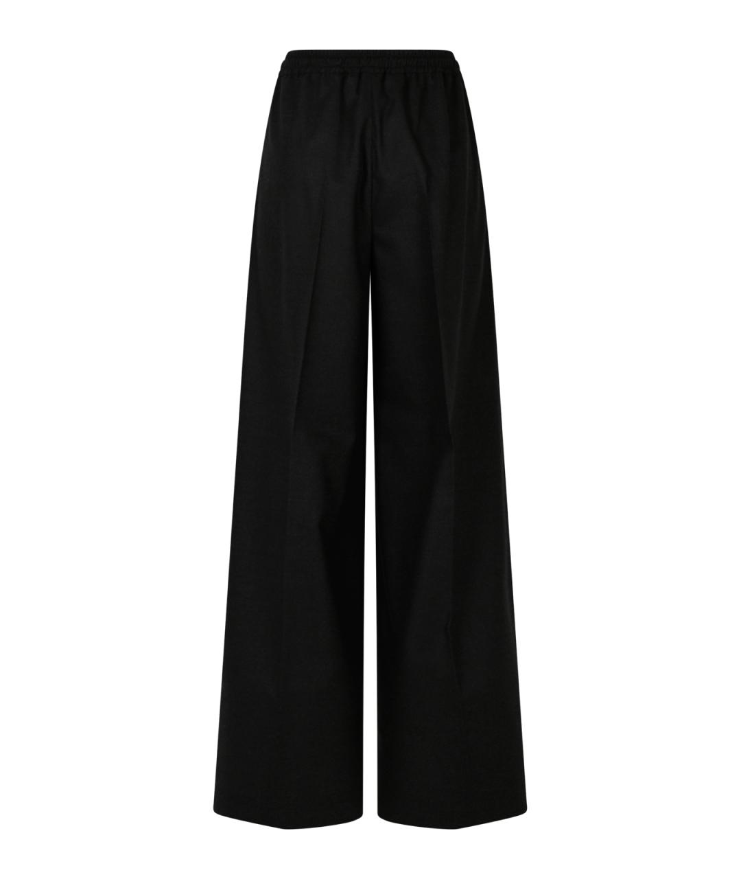 MAX MARA Антрацитовые шерстяные брюки широкие, фото 2
