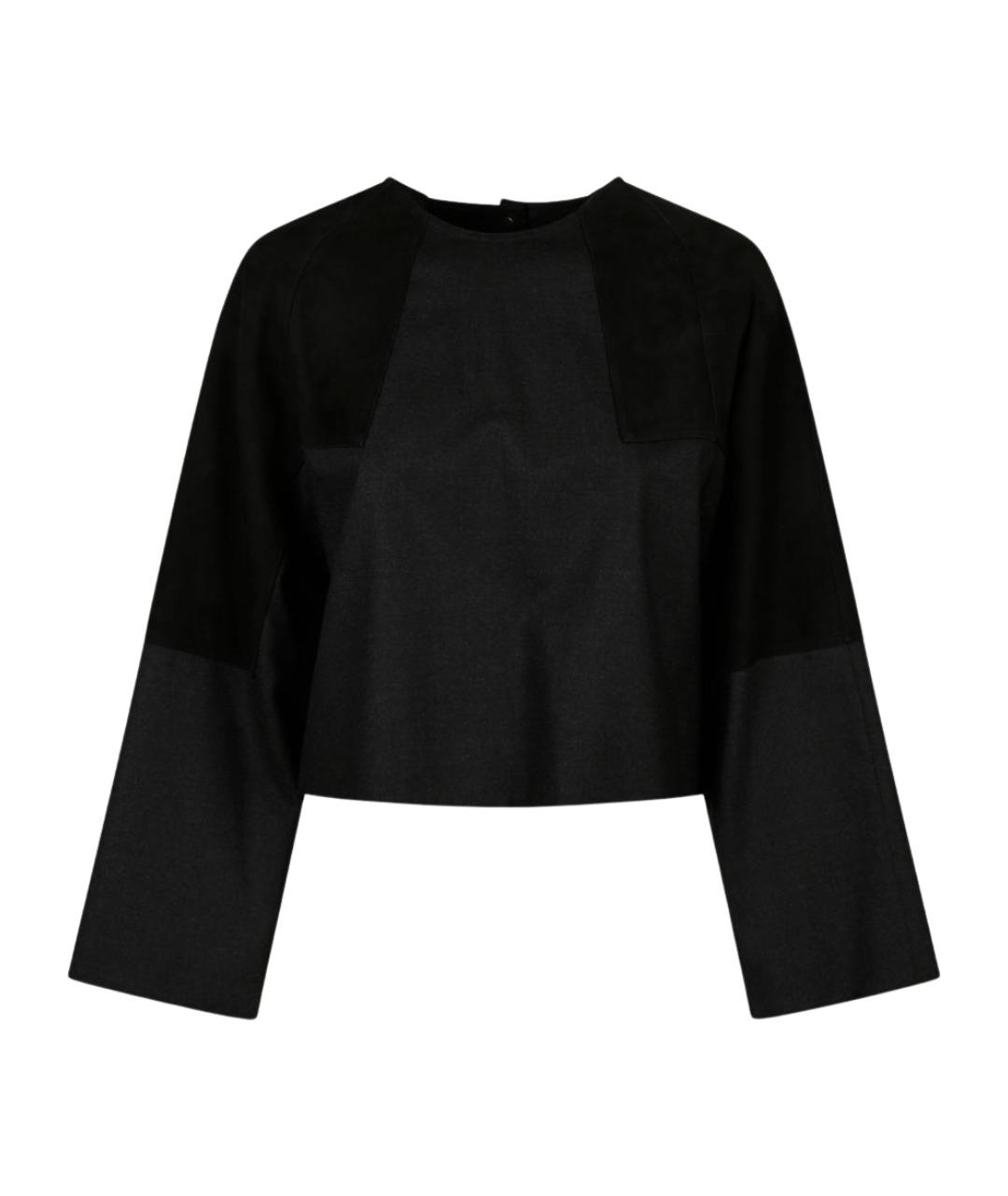 MAX MARA Антрацитовая шерстяная блузы, фото 1
