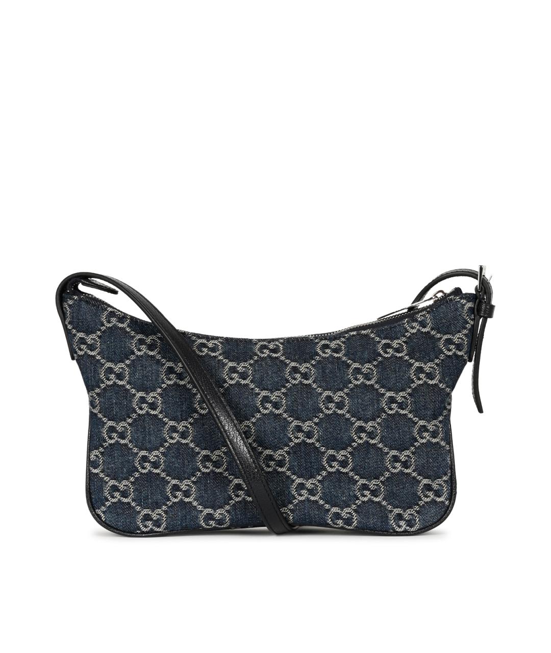 GUCCI Синяя сумка через плечо из канвы, фото 2
