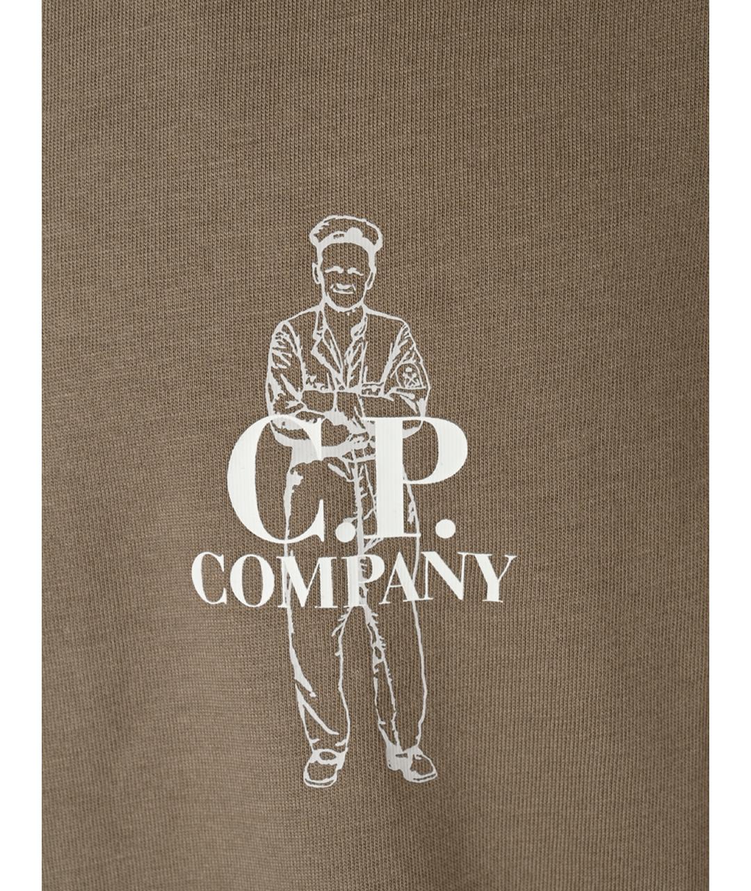 CP COMPANY Серая хлопковая футболка, фото 3