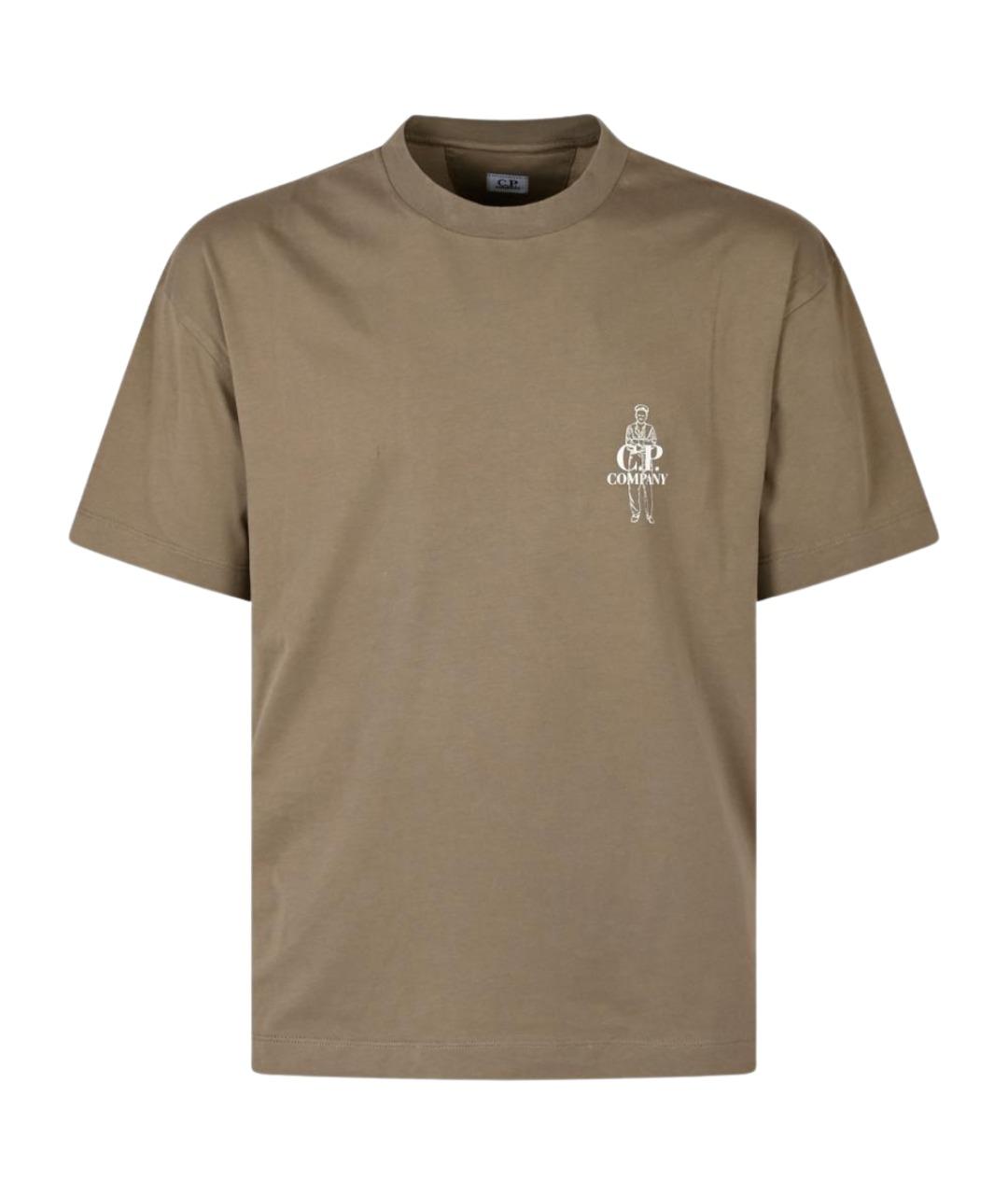 CP COMPANY Серая хлопковая футболка, фото 1