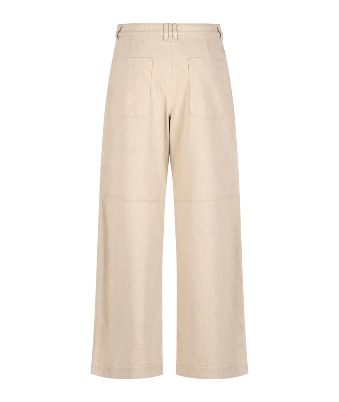 'S MAX MARA Бежевые прямые брюки, фото 2