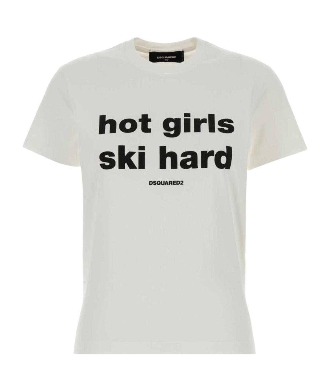 DSQUARED2 Белая хлопковая футболка, фото 1