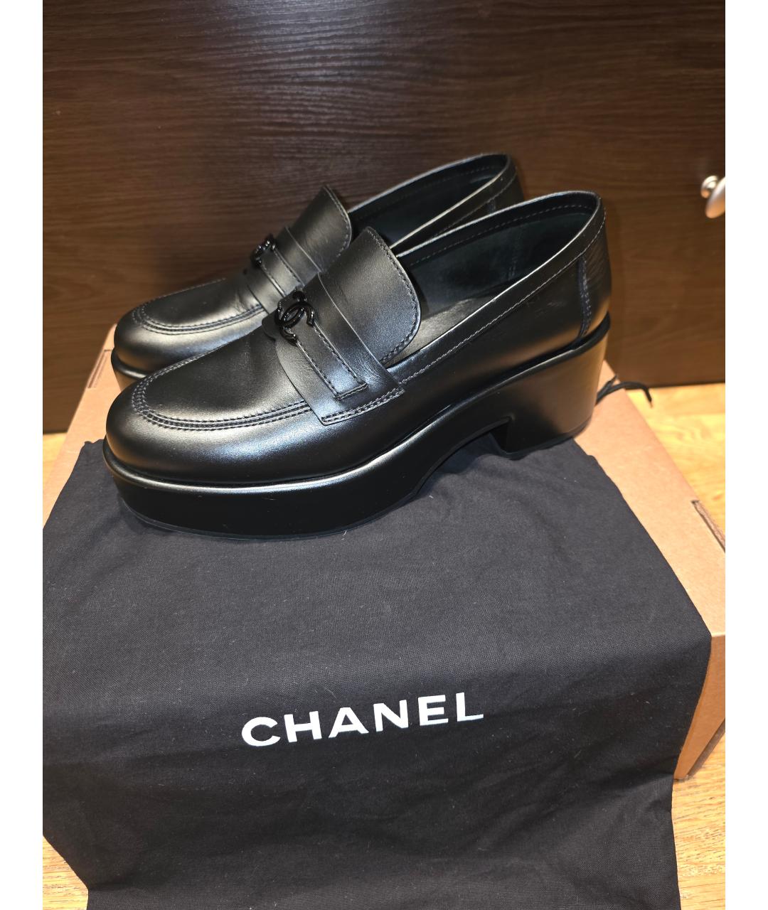 CHANEL Черные кожаные ботильоны, фото 2