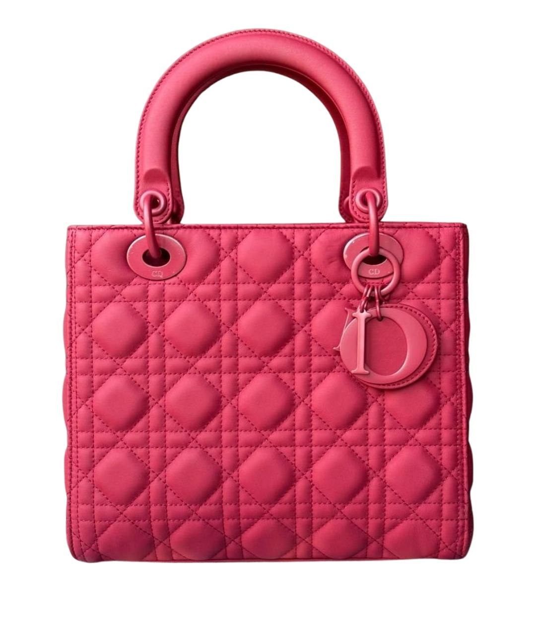 CHRISTIAN DIOR Красная кожаная сумка с короткими ручками, фото 9