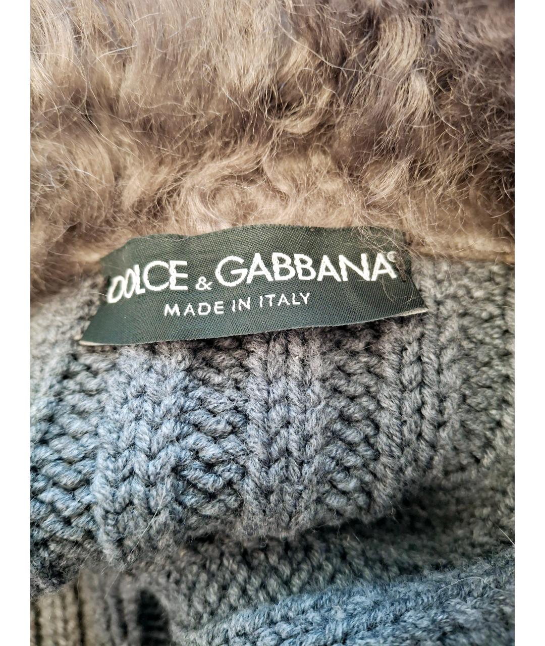 DOLCE&GABBANA Серый шерстяной кардиган, фото 3
