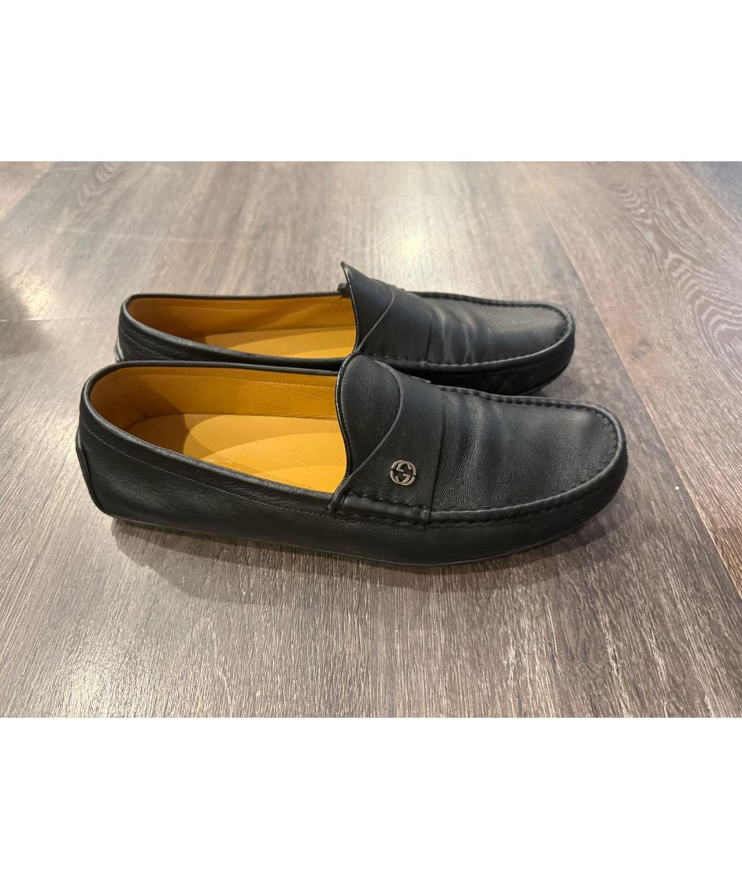 GUCCI Черные кожаные туфли, фото 5
