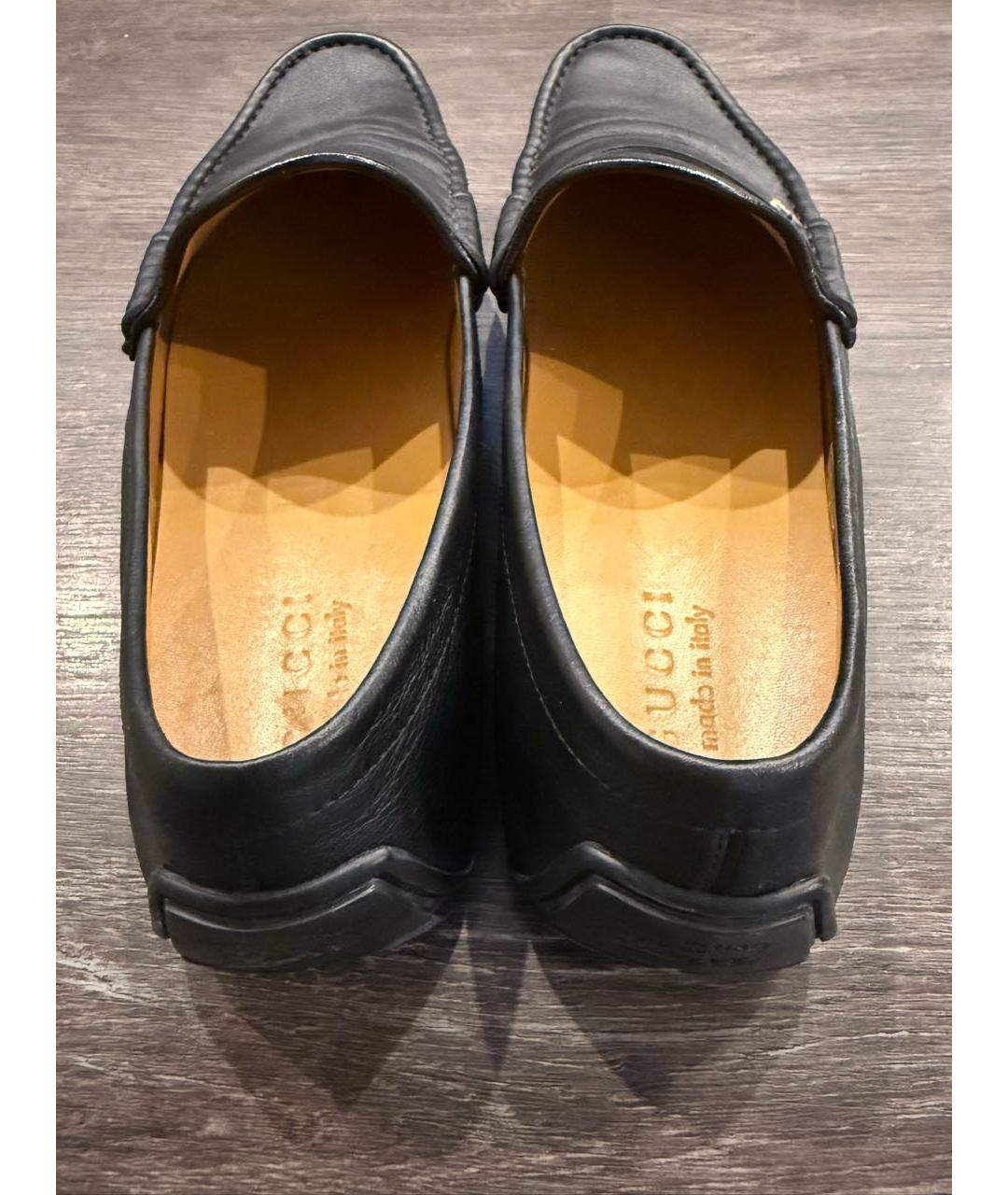 GUCCI Черные кожаные туфли, фото 3