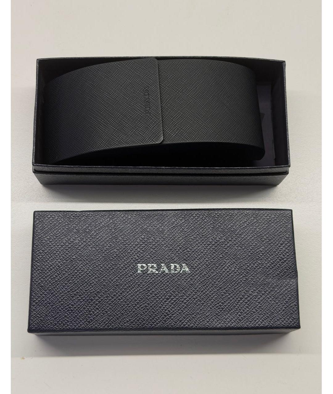 PRADA Антрацитовые металлические солнцезащитные очки, фото 5