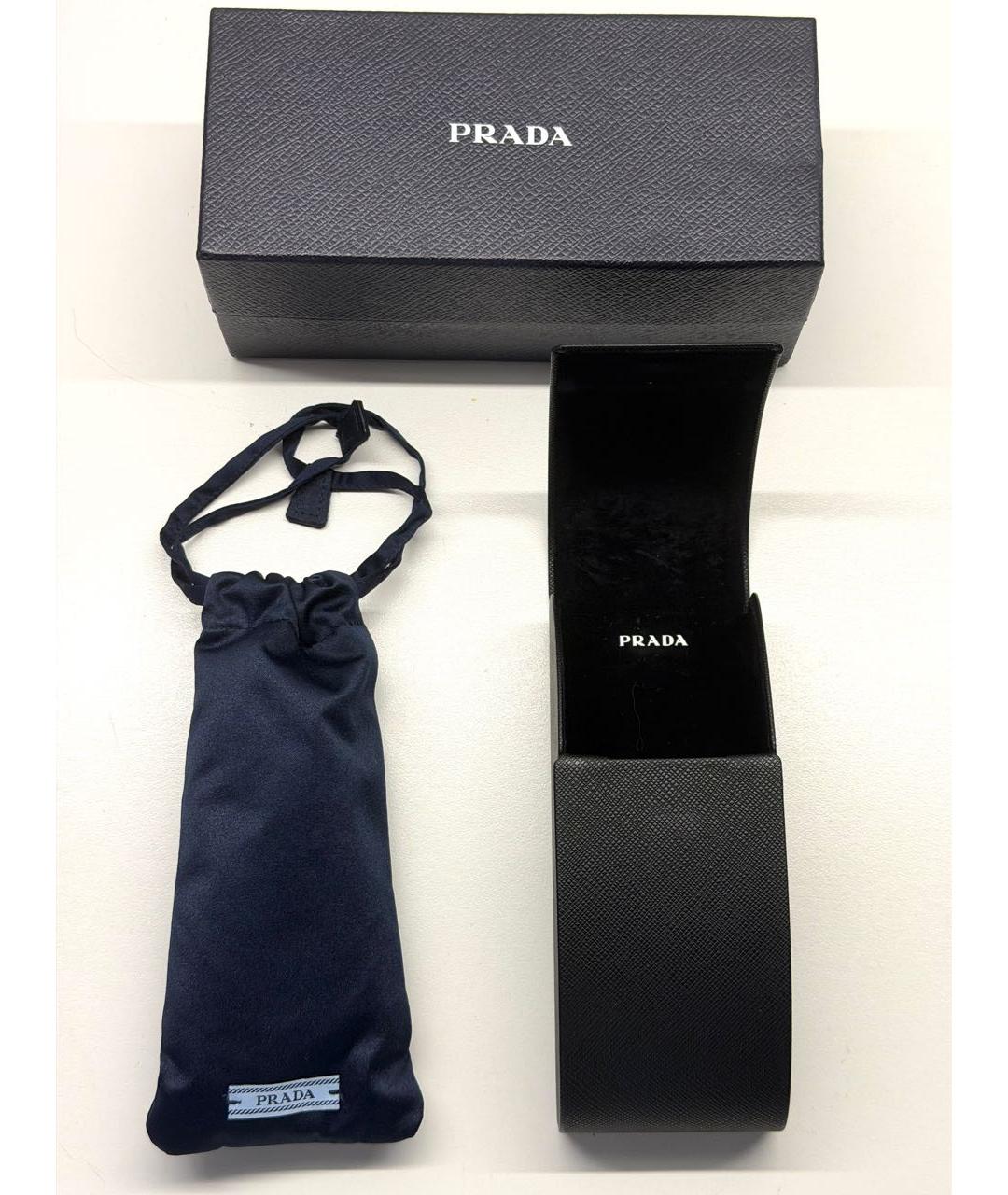 PRADA Антрацитовые металлические солнцезащитные очки, фото 6