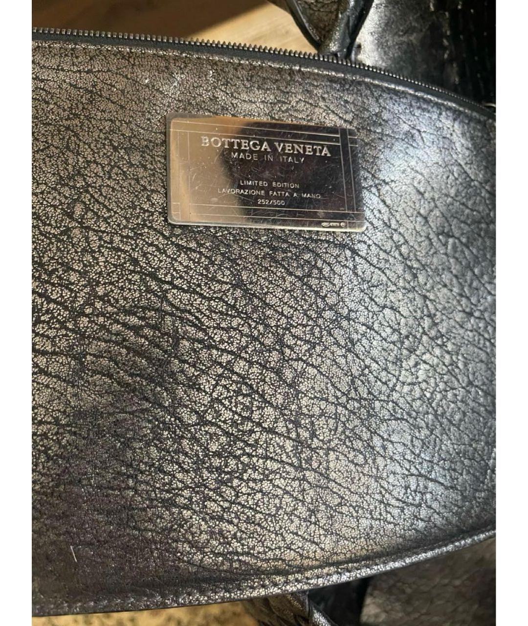 BOTTEGA VENETA Серая кожаная сумка тоут, фото 3