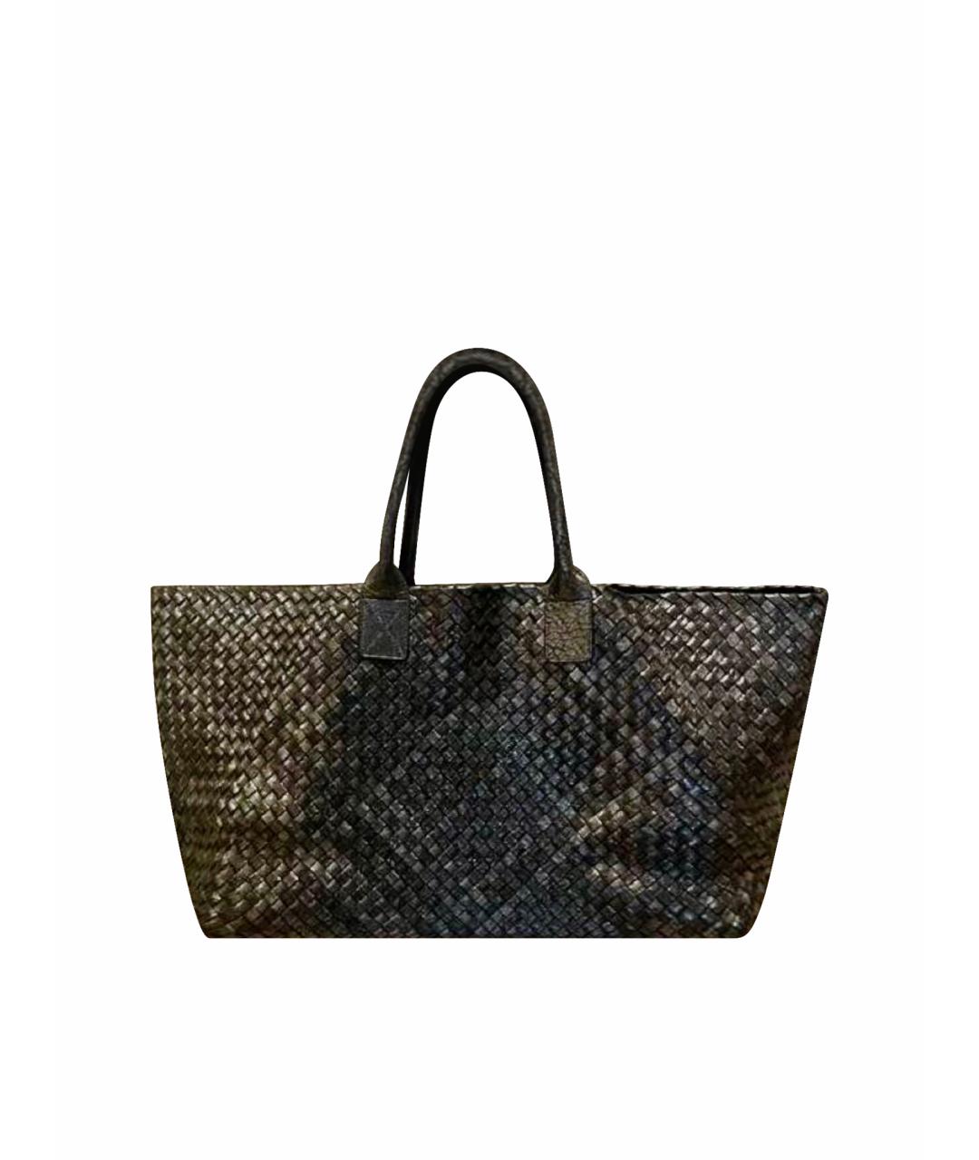 BOTTEGA VENETA Серая кожаная сумка тоут, фото 1