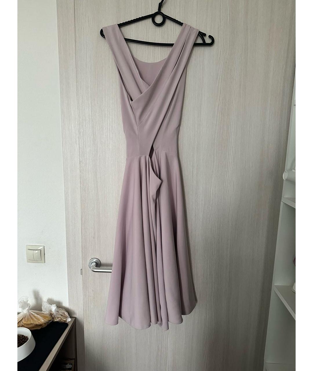 CHRISTIAN DIOR Фиолетовое вискозное коктейльное платье, фото 2