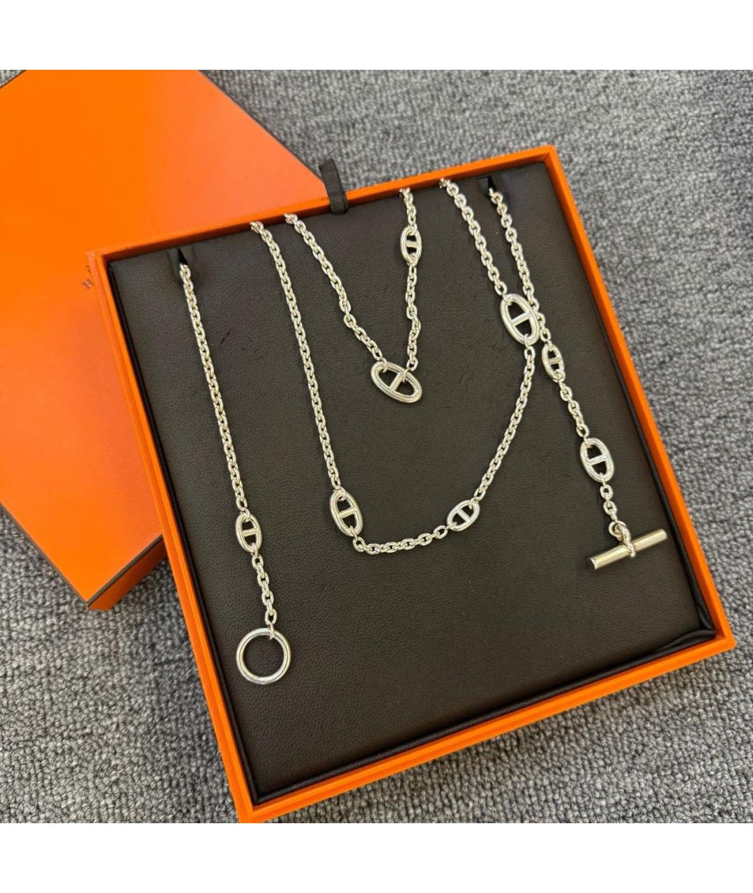 HERMES Серебряное колье, фото 2