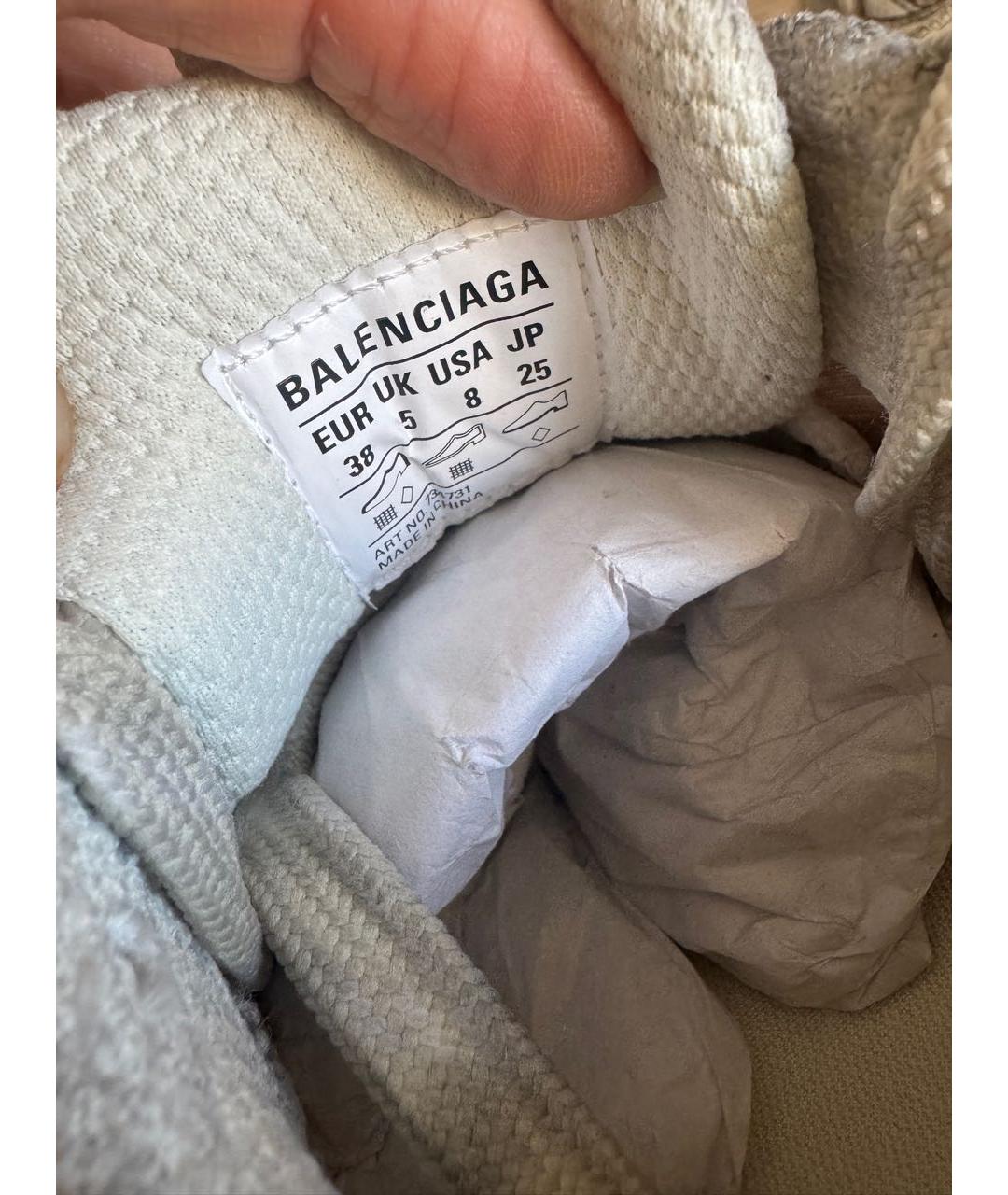 BALENCIAGA Серые кроссовки, фото 6